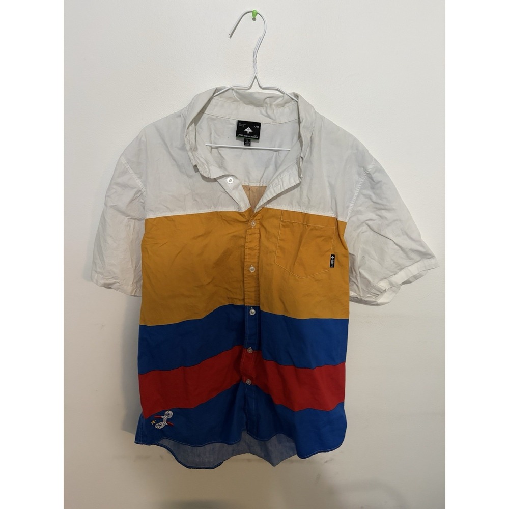Men's LRG Lifted Research Group Button-Front Short Sleeve Shirt Xl